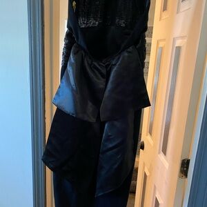 Beautiful wool black tuxedo gown